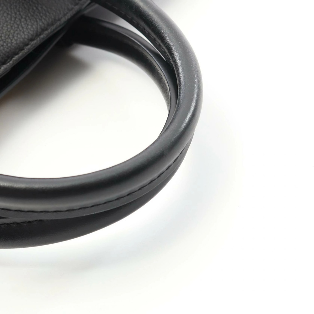 Louis Vuitton On My Side Handbag Leather Canvas Monogram Black Brown - Picture 6 of 6